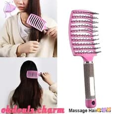 OKDEALS Pente De Cabelo Para Cachos E Dentes Largos Retos Ferramentas De Estilo De Cabeleireiro Curvo