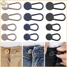 12 Pçs Botão Flexível Extensores Cintura Para Homens E Calças Saias Retrátil Jean Extensor Ex