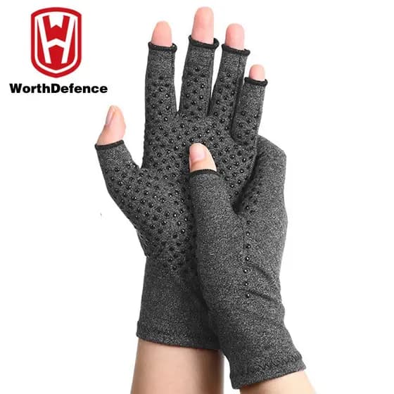 Luvas De Compressão De Worthdefence Artrite Antiderrapantes Homens Mulheres Suporte De Pulso Algodão Dor Nas Juntas Alív