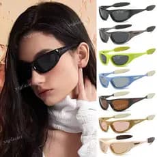 Y2k Millennium Future Sense Cyberpunk Futuristic Hip Hop Óculos De Sol Para Homens E Mulheres Spice Girls Millennial Sty