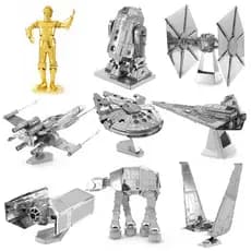 Mini Quebra-Cabeça 3D de Metal, Brinquedos Educativos Manuais DIY, Modelo de Montagem de Naves Espaciais Millennium Falc