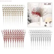 Conjunto Judeu 10 Hastes Elegantes , Ramos Para Yuletide , Galho Decorativo Árvore Natal , Arranjo