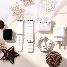 kit Carregador Smartwatch Relógio Inteligente Calculadora digital Para iOS Android Completo 6 Em 1 i13 TWS