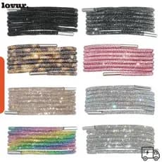 LOVUR 1PC Cadarços De Sapato Acessórios De Cordão De Luxo Cordas Brilhantes
