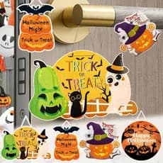 [Destaque] Enfeites Suspensos De Porta De Halloween-Decoração Assustadora De Festa De Festival-Cartão De Tapeçarias De A