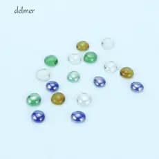 DELMER Pedras De Vidro Redondas Planas 100g Acessórios De Cristal Decoração De Mármore Tanque De Peixes