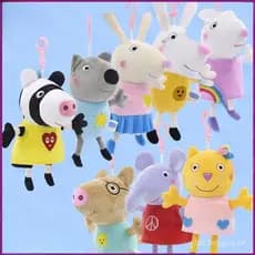 Brinquedos de Pelúcia SQ5 Peppa Pig e Seus Amigos Danny Dog Pedro Little Pony Susie Sheep Rebecca Rabbit