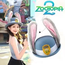 Judy Chapéu Coelho Bowler Zootopia Policial Crianças Adulto Cosplay Bandana Bonito Presente De Festa