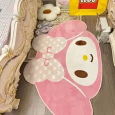 Sanrio Tapete My Melody Tapetes Coração Kuromi Cobertor De Cabeceira De Penteadeira Almofada Decorativa De Quarto Femini