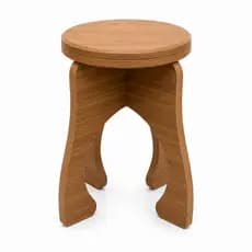 Banquinho De Madeira MDF 15mm  Multiuso Banco Decorativo Banheiro Quarto Resistente Premium Tampo Reforçado 100kg