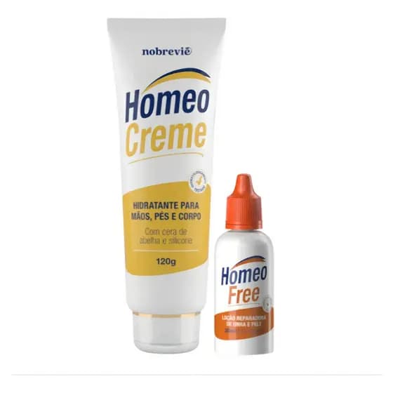 Kit Regeneração Hidratante Nobrevie Homeofree + Homeocreme Neutro 120g Neutra