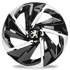 Calota Esportiva Nitro Aro 14 Black Silver Peugeot 206 207 208 307