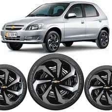 kit 4 Calota Aro 13 14 15  Compativel Com Celta Corsa Classic Corsinha Prisma