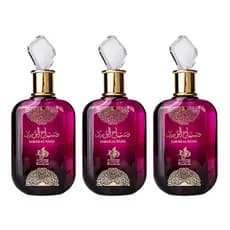 Kit Com 3 Perfumes Sabah Al Ward Árabe 100ml Feminino Embalagem de Vidro Lacrado