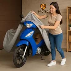 Capa Pra Moto Forrada 100% Impermeável UV-BLOCK Motocicleta Protege Sol Chuva Poeira