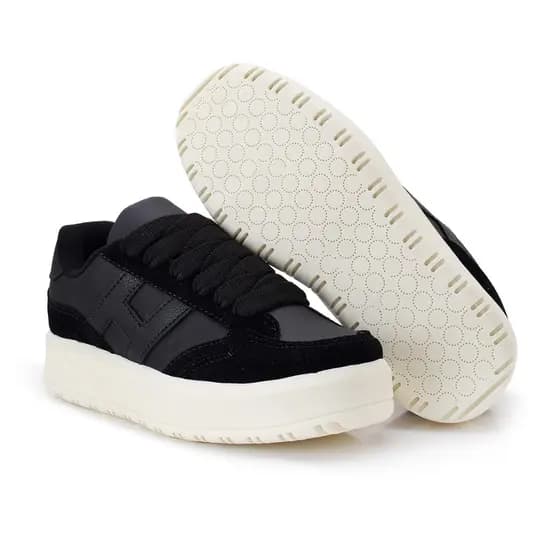 Tenis Black Plataforma Feminino Casual Caminhada 34 ao 39