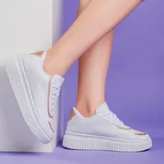 Tenis Casual Tratorado Cobre Rose Branco 34 ao 40