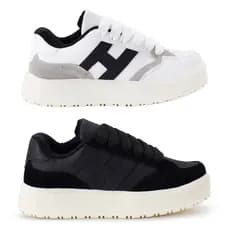 Tenis Feminino Casual Tendencia Coreano Unisess Versatil Sola Alta 34 ao 39