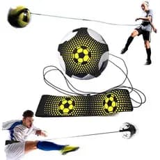 chute futebol ajustável trainer bola de prática para crianças solo ajuda assistência controle cinto faixa de treinamento