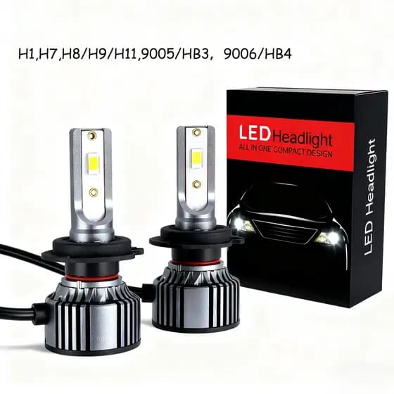 Par Ultra Led Lâmpada Super Led H4 Mini Projetor LED  Carros Motos 6500K  Super BrancaH1  H4 H7 H11 9005 9006