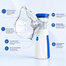 Nebulizador Inalador Portátil Mesh Silencioso Ideal para Casa e Viagem