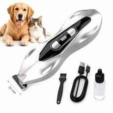 Aparador de Pelos Profissional para Pets - Lâmina de 2,2cm, USB-C (Preto ou Prata)