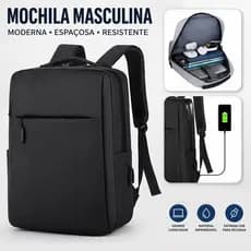 Mochila Masculina E Feminina Unissex Resistente à água Com Saída USB mochila de viagem