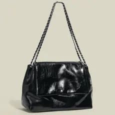 Bolsa Feminina Corrente Luxo Grande Capacidade Bolsa Tote Ombro Transversal Casual Elegante para Trabalho e Dia a Dia