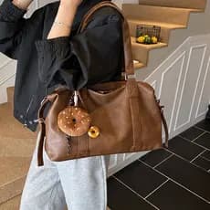 Bolsa Feminina Grande Capacidade Viagem Academia Mala de Mão Ombro Transversal Casual Impermeável