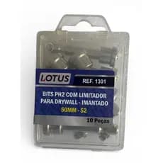 Bits PH2 com Limitador para Drywall 50mm Imantado S2 – Kit 10 Peças para Parafusadeira