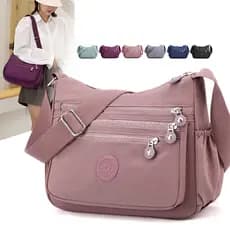 Bolsa Feminina Casual Multifuncional Transversal Bolsa Pequena com Design de Múltiplos Bolsos e Compartimentos