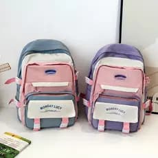 Mochila Escolar Feminina Grande Capacidade Impermeável Estilo Coreano para Passeio ou Menina Adolescente