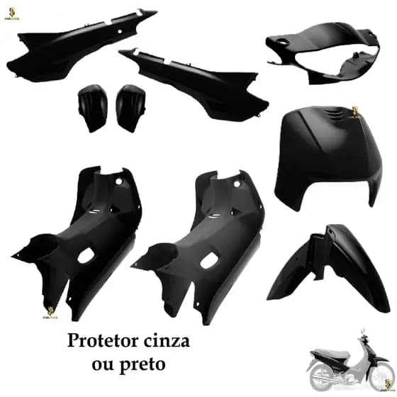 Kit Carenagem Biz 100 1998/05 completo Com Protetor de Perna Modelo Original Todas As Cores