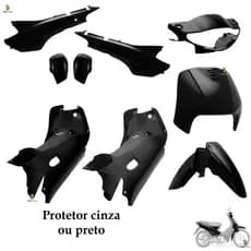 Kit Carenagem Biz 100 1998/05 completo Com Protetor de Perna Modelo Original Todas As Cores