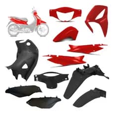 Jogo Kit Plástico Biz 125 2006 A 2010 Carenagem Completa 9 Peças Completo Com Injetados