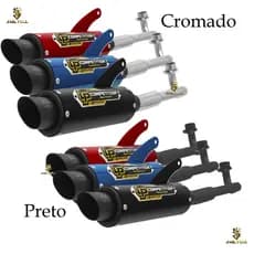 Escapamento ronco esportivo Pro Tork Competition para a Pop 110 2016 até o ano 2022