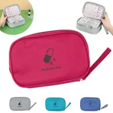Nécessaire Porta Remédios Primeiros Socorros Para Viagem Organizador Bolsa Estojo Medicamentos