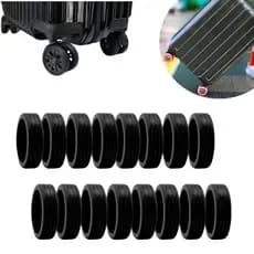 Kit 16 Capa Protetora Para Rodinhas Roda de Mala de Viagem Cadeira Silenciosa Silicone Universal