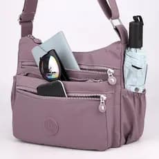 Bolsa Transversal Impermeável Nylon Casual 5 Compartimentos Escola Trabalho Faculdade Academia Cores