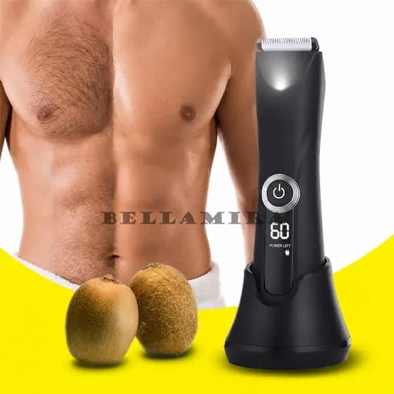 Aparador De Pêlos Elétricos Masculinos Corpo Inteiro À Prova D'água Máquina DeCortar Pêlos Corporal Barbeador DisplayLED