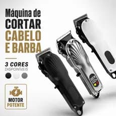 Máquina De Cortar Cabelo e Barba Profissional Portátil Recarregável