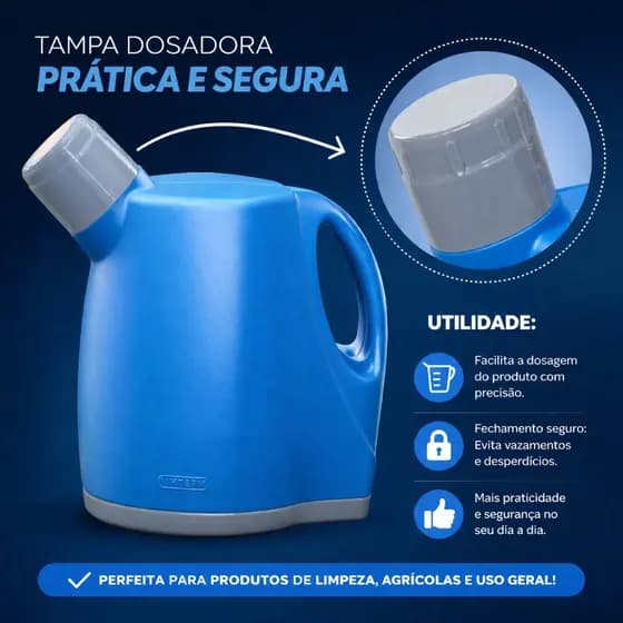 Botijão Térmico Azul Alta Eficiência para Água e Bebidas Frias