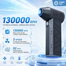 Turbo Air Blower Fan 130000 Portable Wireless Rpm