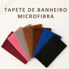 Kit até 2 Tapetes Banheiro Microfibra Antiderrapante Absorvente Conforto Macio Secagem Rápida