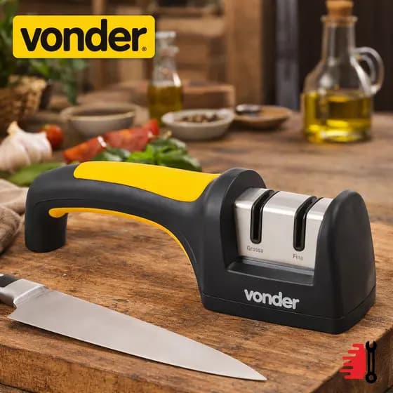 Afiador de Facas Vonder Profissional com 2 Lâminas Cozinha Restaurante Chef