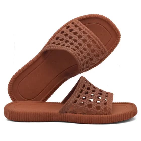 Sandalia Feminino confortavel frente larga furinhos macio moda Praia dia a dia #pinkgriffes