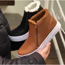 Bota Coturno Feminino De Pelo Lã De Inverno Frio Promoção 2026 Premium 26