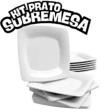 Pratos plástico de Sobremesa Quadrados 17cm para Festas, Aniversários, Aperitivos e Doces