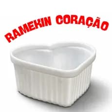 Kit Ramekin Coração 150ml Branco 4 a 50 Unidades Plástico Canelado Molho Petisco Sobremesa Festas