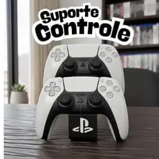 Suporte Duplo para Controle PS4 PS5 Universal com Logo PS – Gamer Resistente